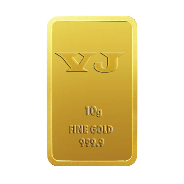 VJ Jewellers 10Gram Gold Bar 999.9 Pure 24k Fine Gold Coin/Bar